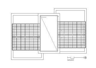 Dachaufsicht PV/PVT-Anlage und begrünte Dachfläche