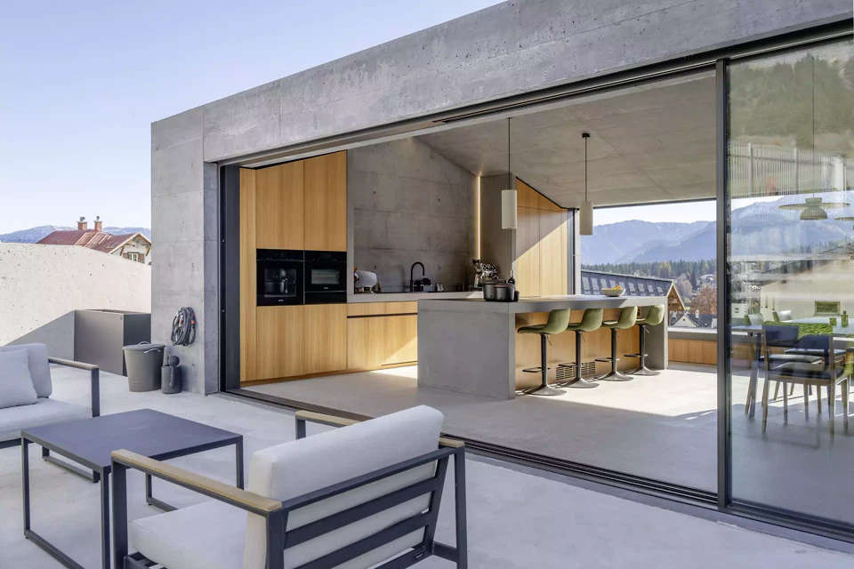 Aussen-Lounge - Küche