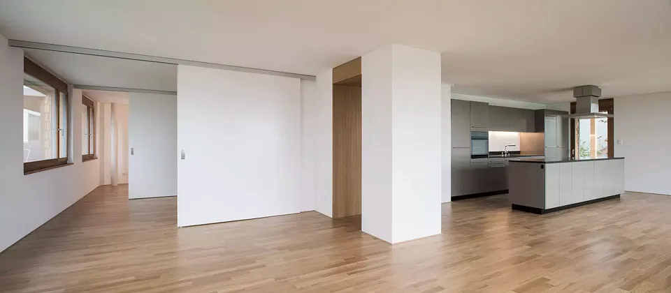 Séjour avec pièces modulables