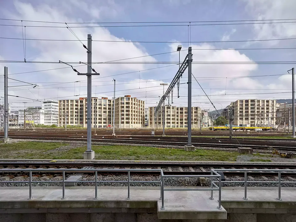 Vue sur les voies