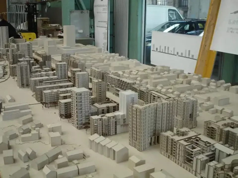 Rückfassade des Projekts mit Sicht zum Boulevard