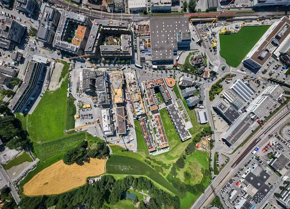 Luftbild Areal Kleinbruggen