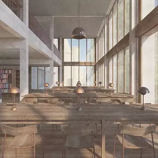 Öffentliche Bibliothek im botanischen Garten