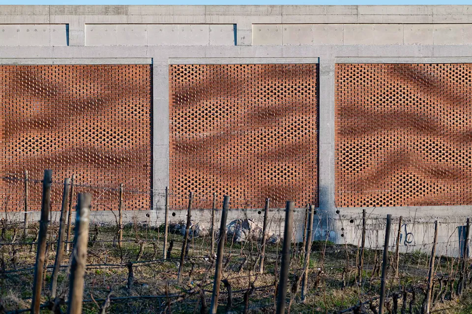 Parametric façade detail, Kitrvs Winery, Gramazio Kohler Research, ETH Zurich, 2019