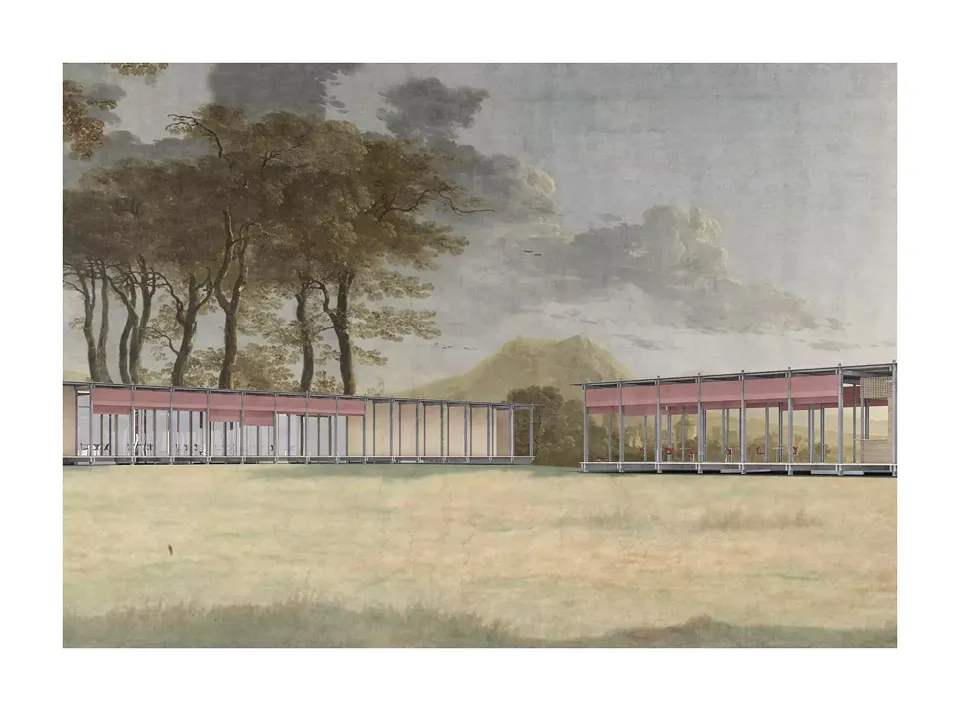 Ansicht Sommer-und Winterpavillon