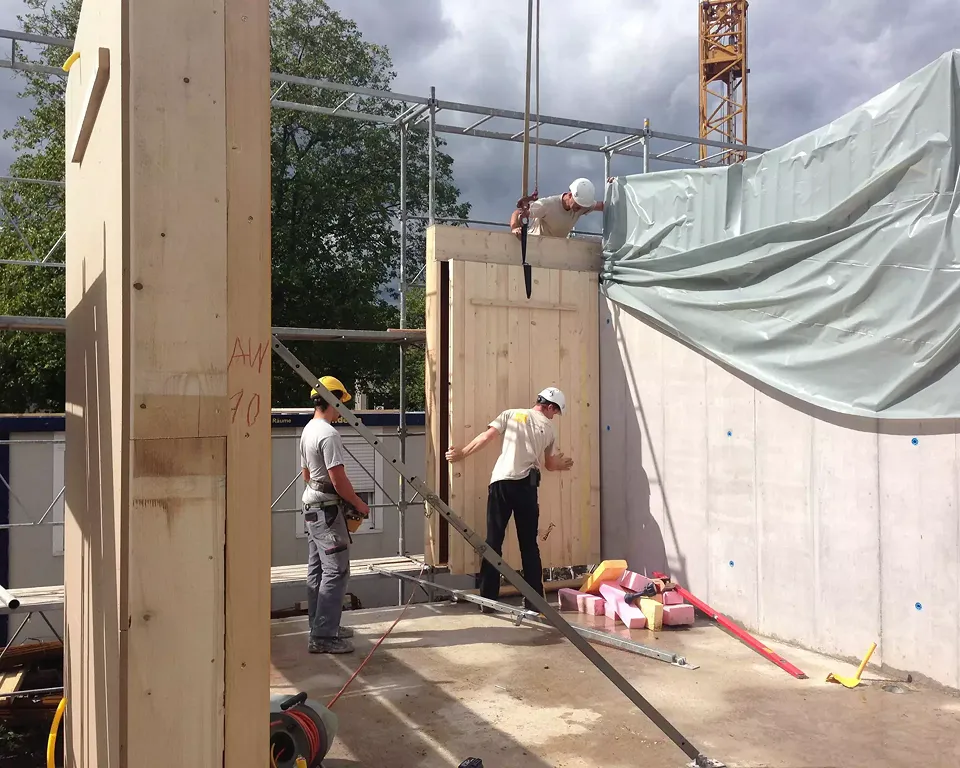 Montage construction en bois