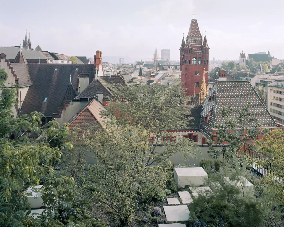 Dachgarten mit Basler Rathaus