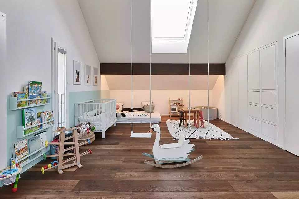 Kinderzimmer im Dachgeschoss