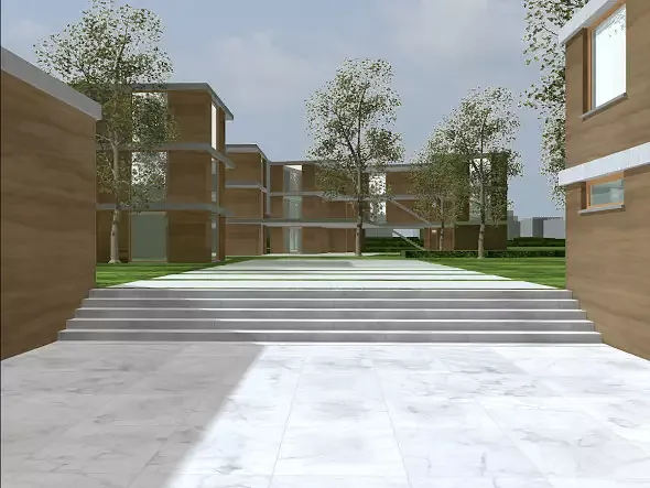 Rendering Studentenwohnräume