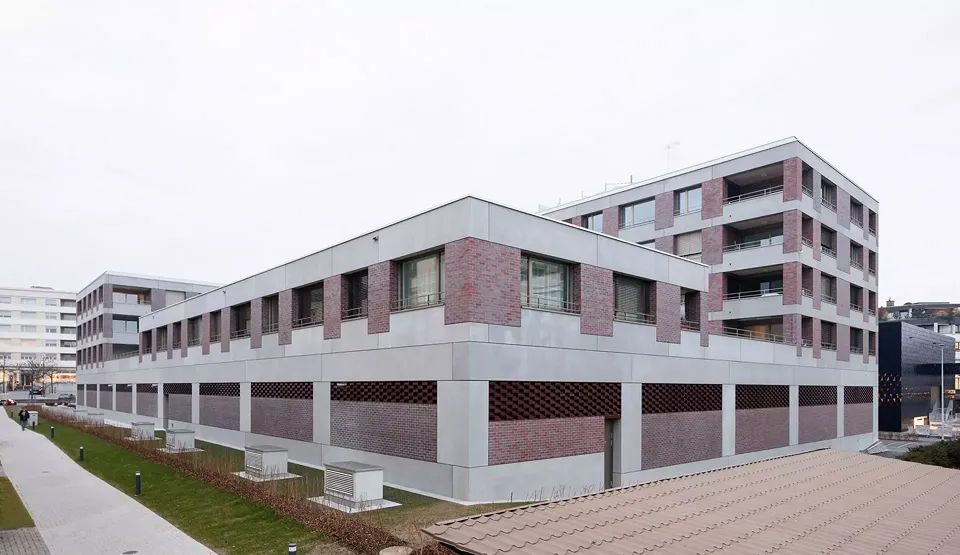 Wohnbau Ansicht Süd-West