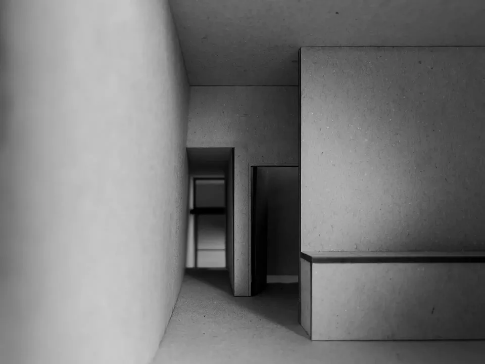 Modell Kleinwohnung Durchgestreckt