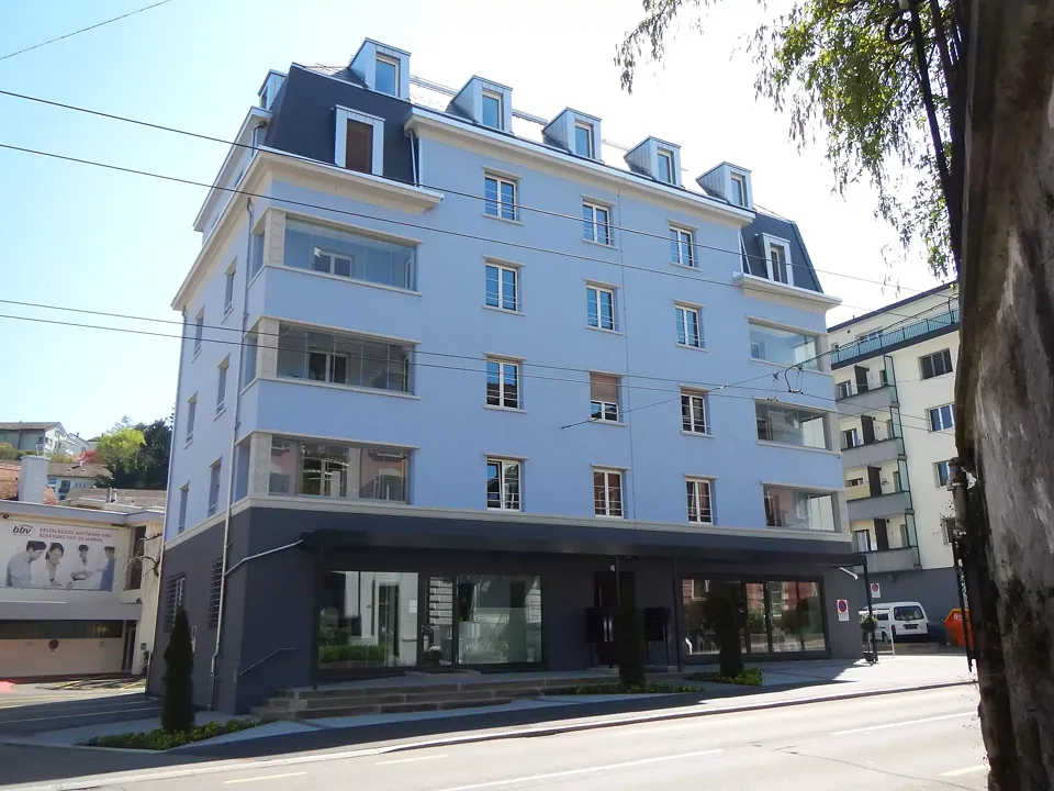 Aussenansicht Strassenseite Saniert