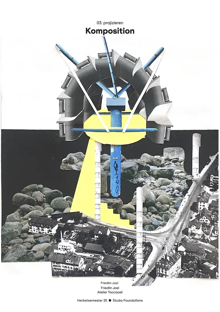 Collage comme premier jet, atelier Toccaceli, Joel Friedlin