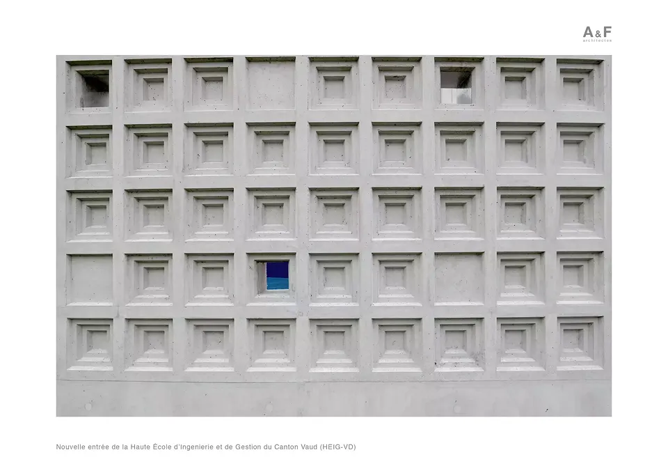Vue détail matrice en béton