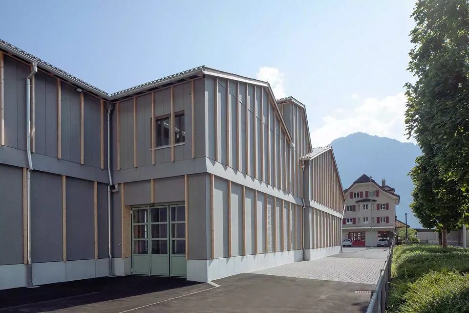 Blick auf den Erweiterungsbau