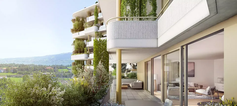 Auussicht Wohnungsbalkon