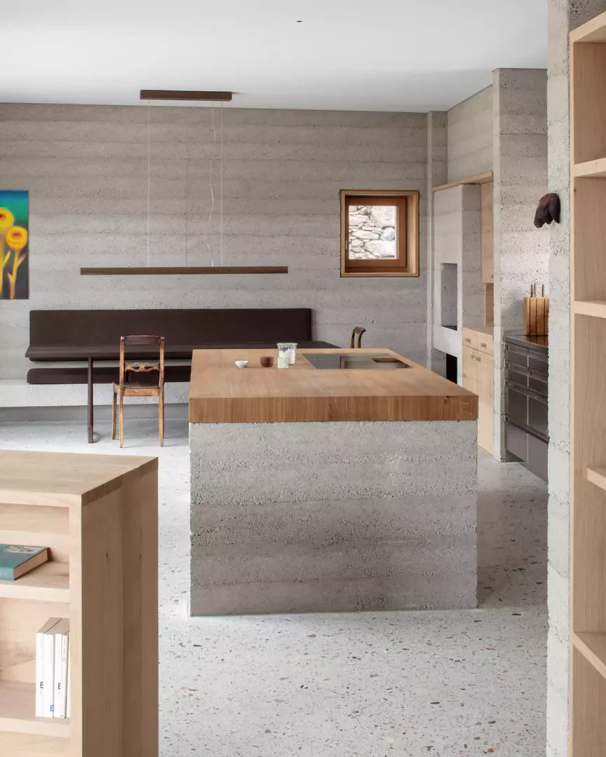 Stampfbeton und Terrazzoboden