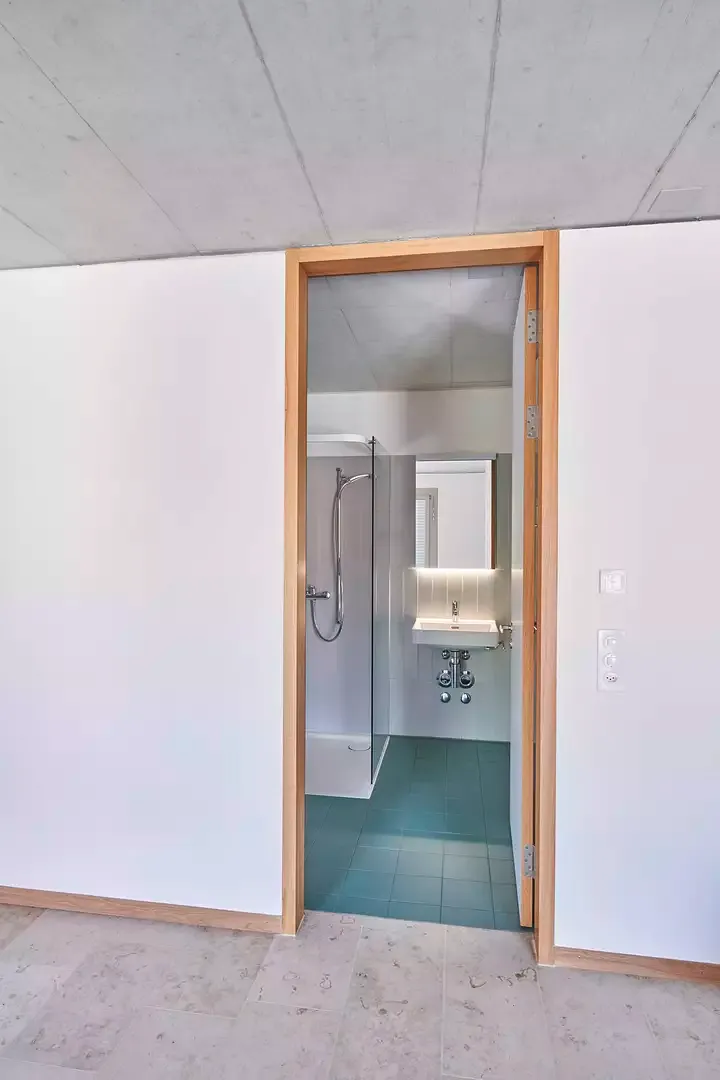 Blick in Dusche