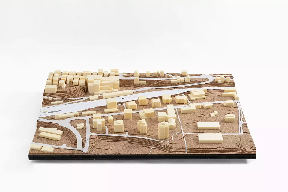 Maquette – Projet « L’espace vert comme colonne vertébrale – Du Rhin au pied de la pente »