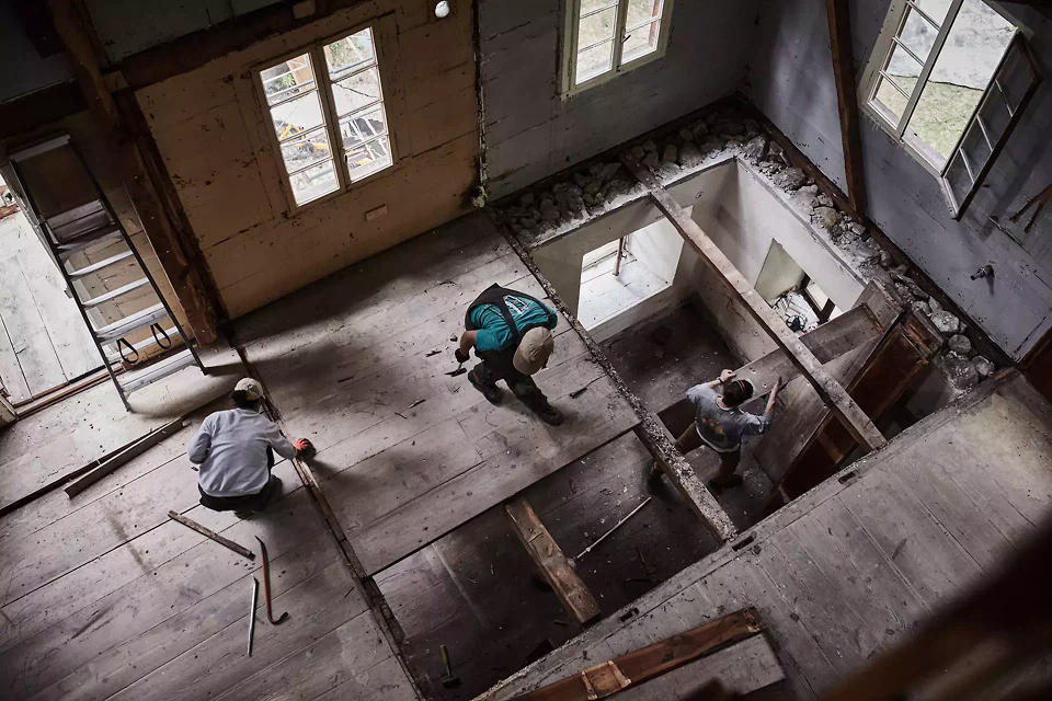 la récupération des anciens planchers en mélèze