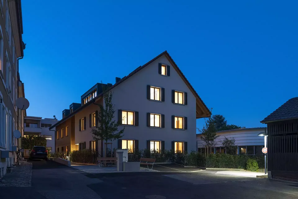 Nachtansicht vom Münsterplatz