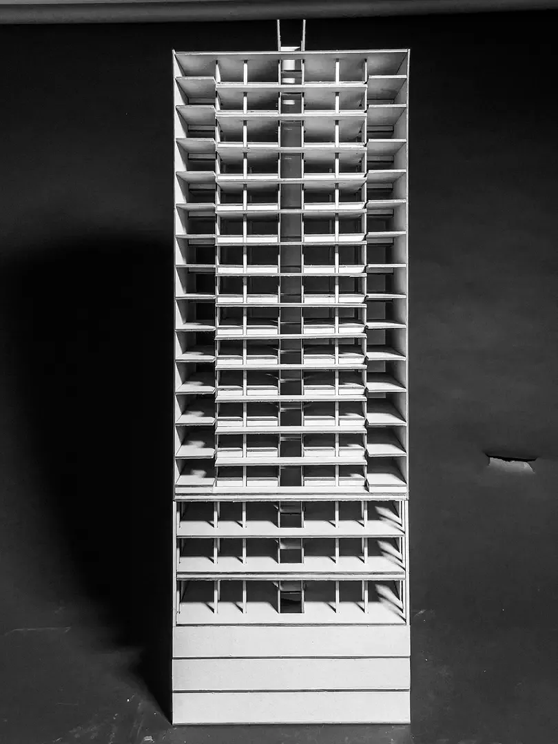 Strukturmodell 1:100, Hochhaus
