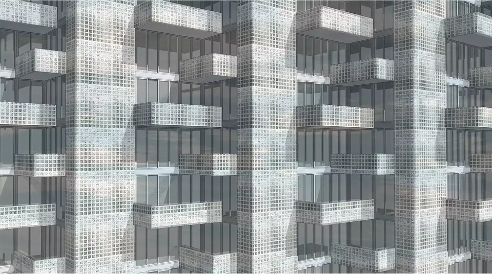 Glasfassade Neubau