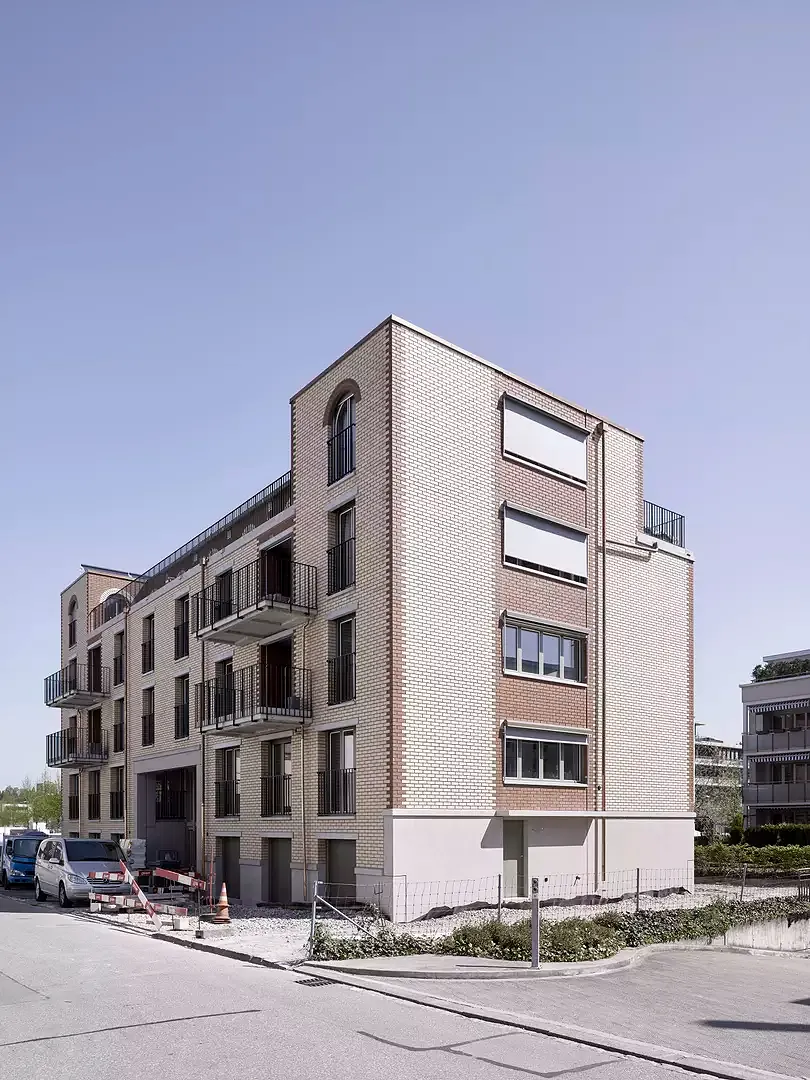 Façade en brique, bicolor