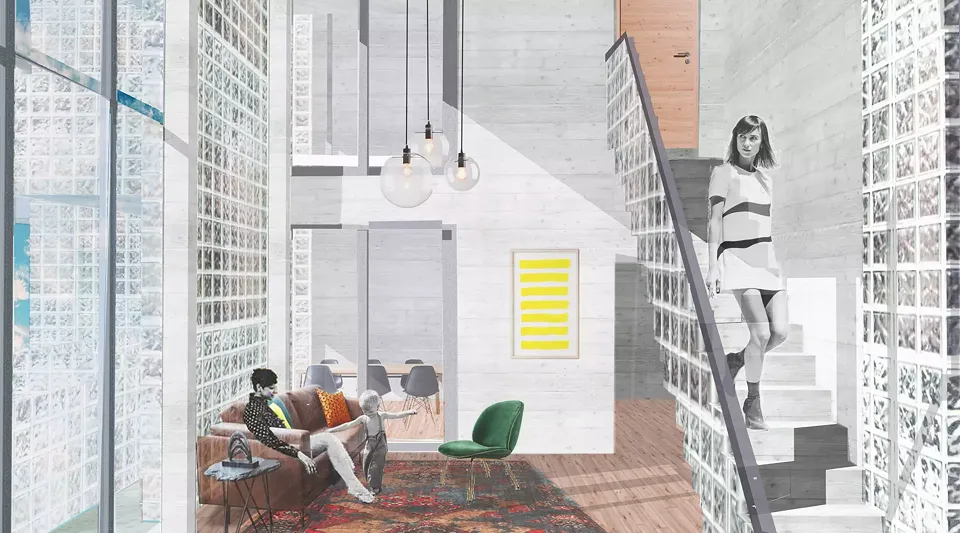 Visualisierung_Wohnung_im_Hochhaus/ Anbau