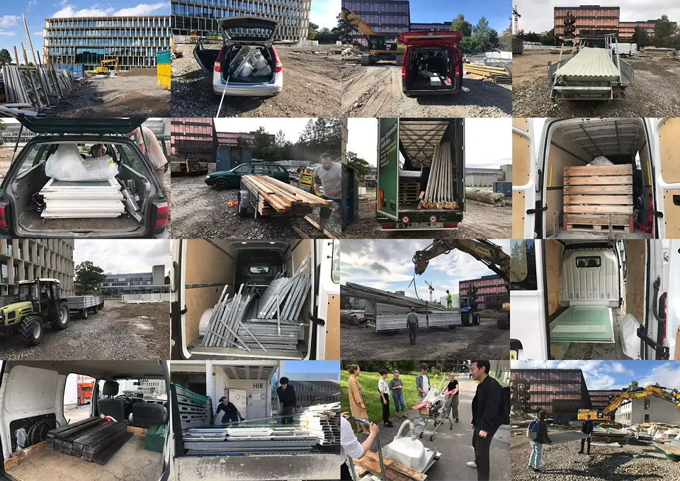 Collage: Verschenktes Material