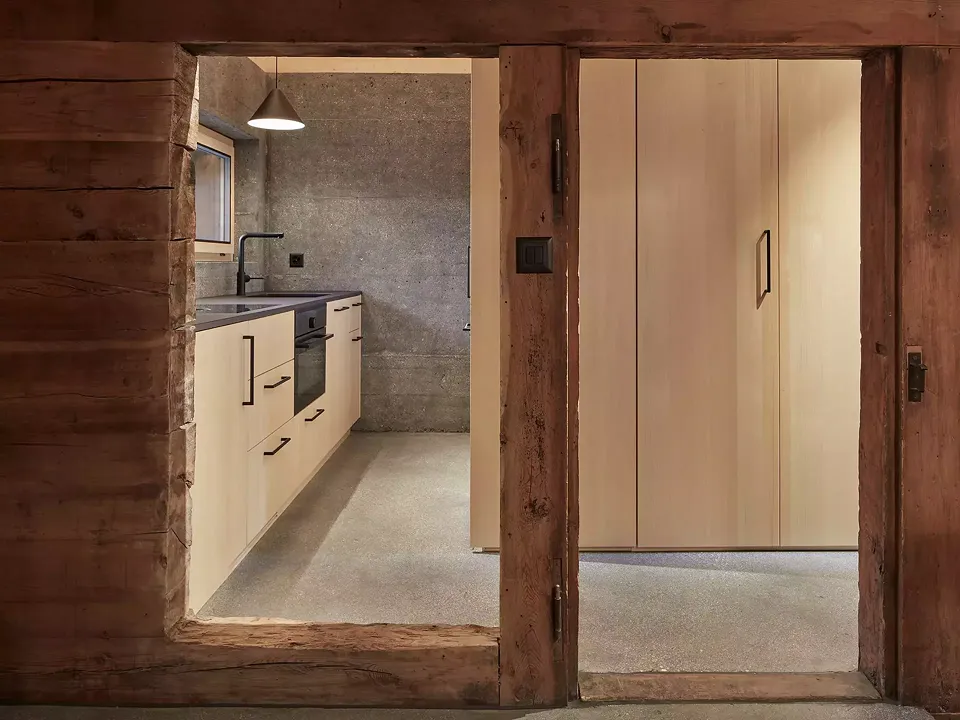 vue intérieure séjour/cuisine