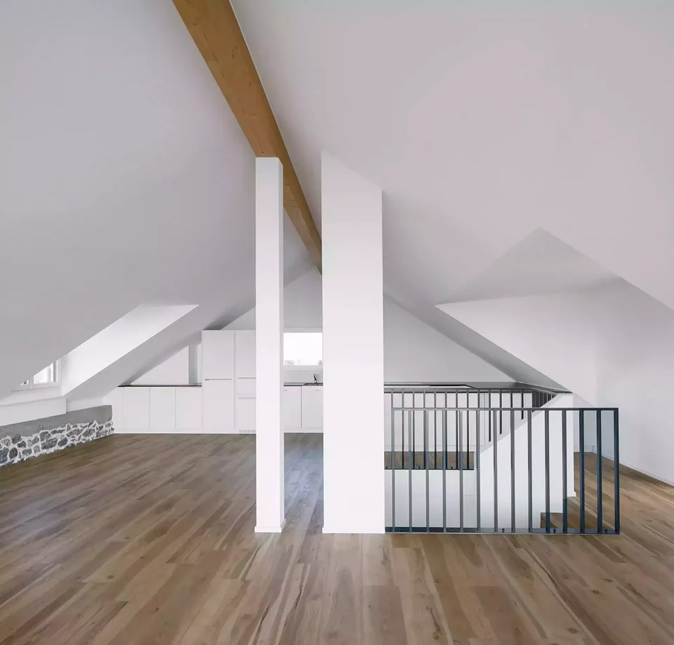 Intérieur villa A: duplex combles cuisine