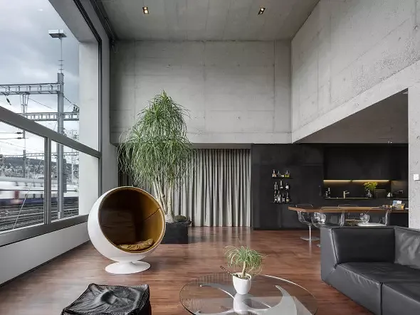 Pièce d'habitation indivduelle sur deux étages