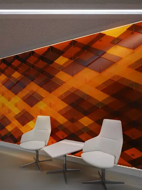 Glasschindelwand Ansicht