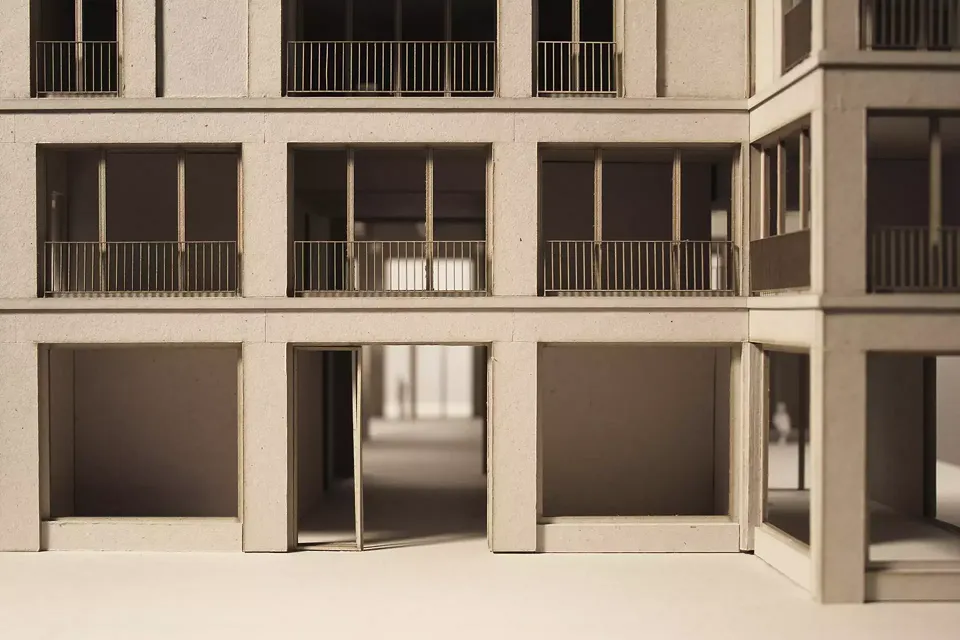 Modell Detailausschnitt Nordfassade