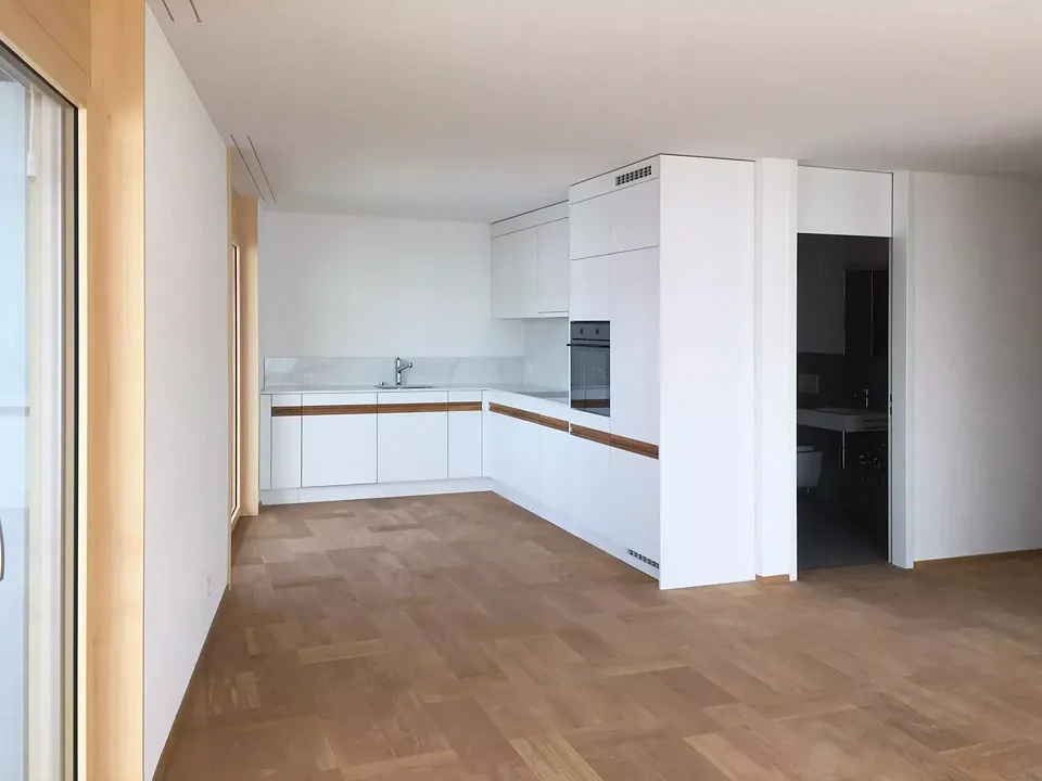 offene Küche zu Wohnzimmer 2-Zi-Whg