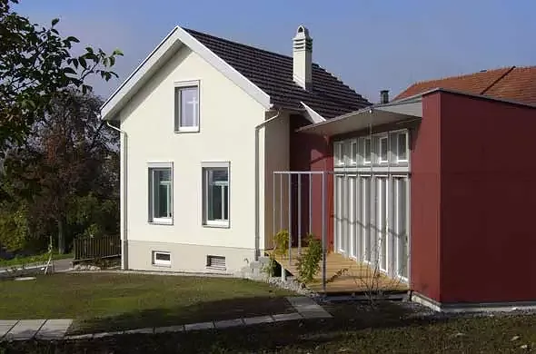 Gartenansicht Alt- / Neubau