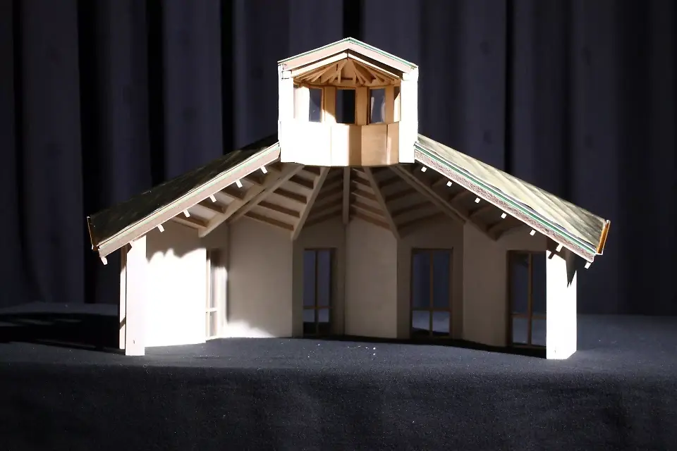 Modello 1:20 Approfondimento copertura, vista interna