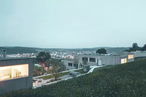 Blick über die Siedlung auf Oberwinterthur