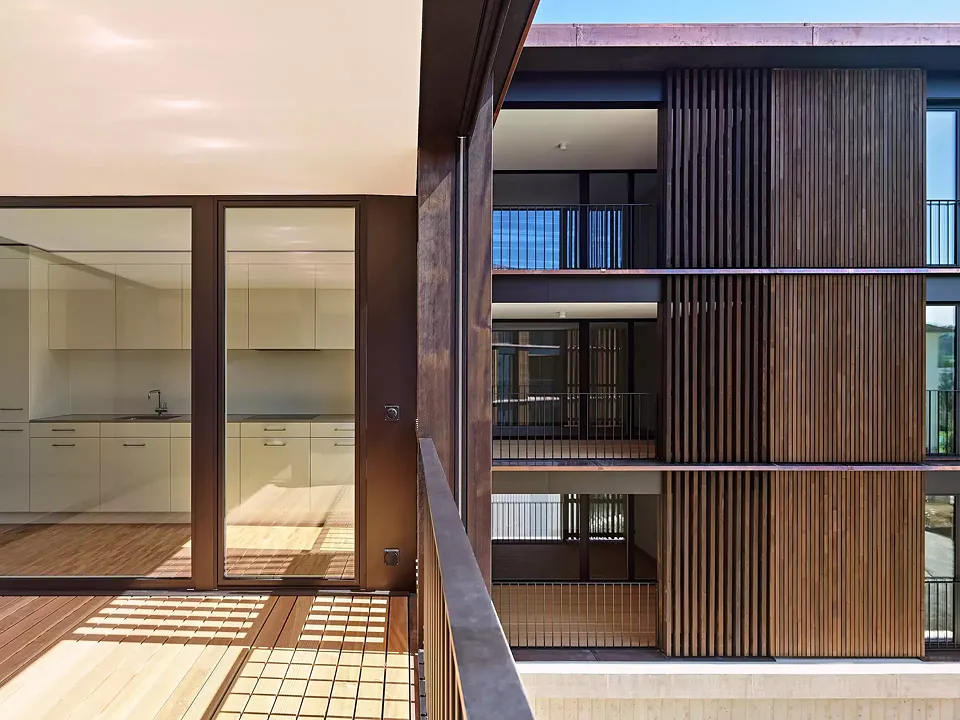 Loggia mit Fassade