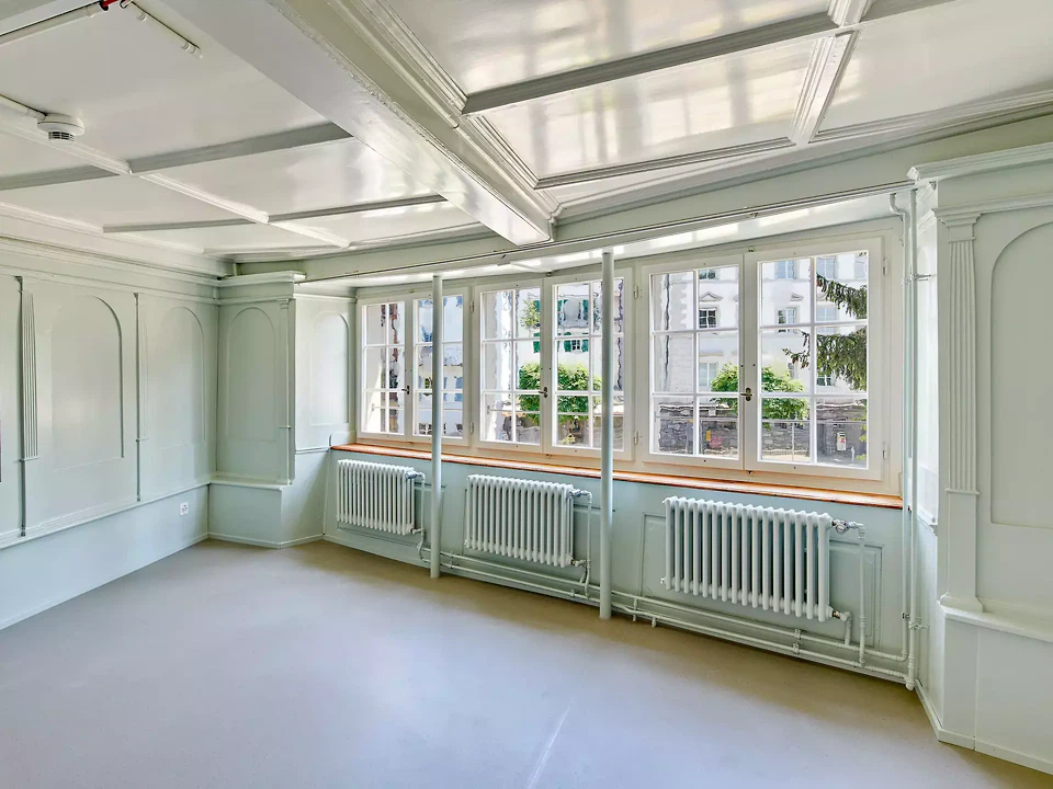 Pfrundhaus Keiser, Kanonenhaus, Zug – Schlafzimmer 1. Obergeschoss (Grabenstrasse)