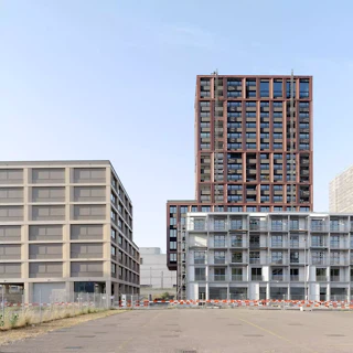 Quartier d'habitation, de bureaux et commerces