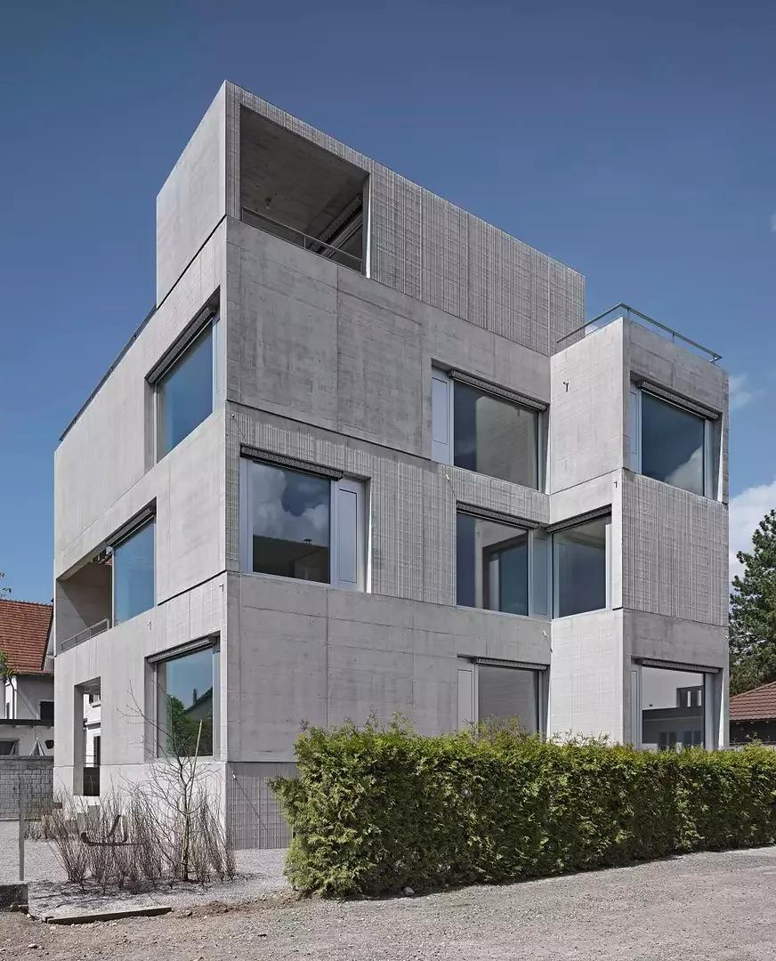 façade en béton apparent
