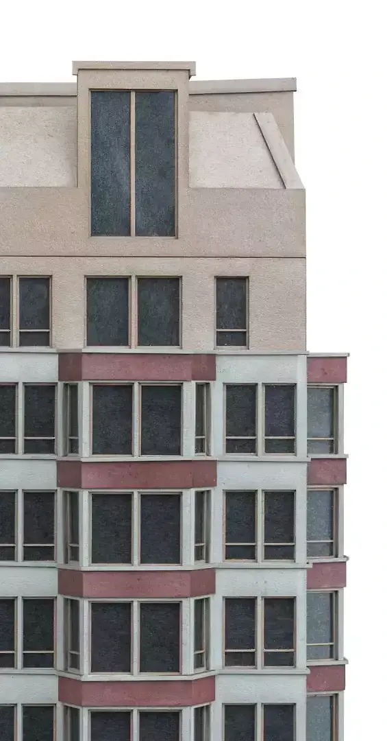Modellbild: Detailaufnahme Fassade, Krone