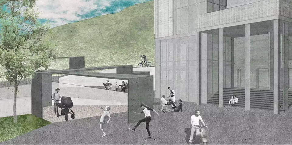 Visualisierung_Platz_mit_Unterführungsüberdachung