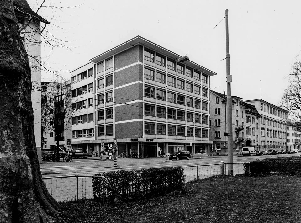 Bürohaus Walo Bertschinger, erbaut 1950 – 1959 Foto aus dem Baugeschichtlichen Archiv Zürich