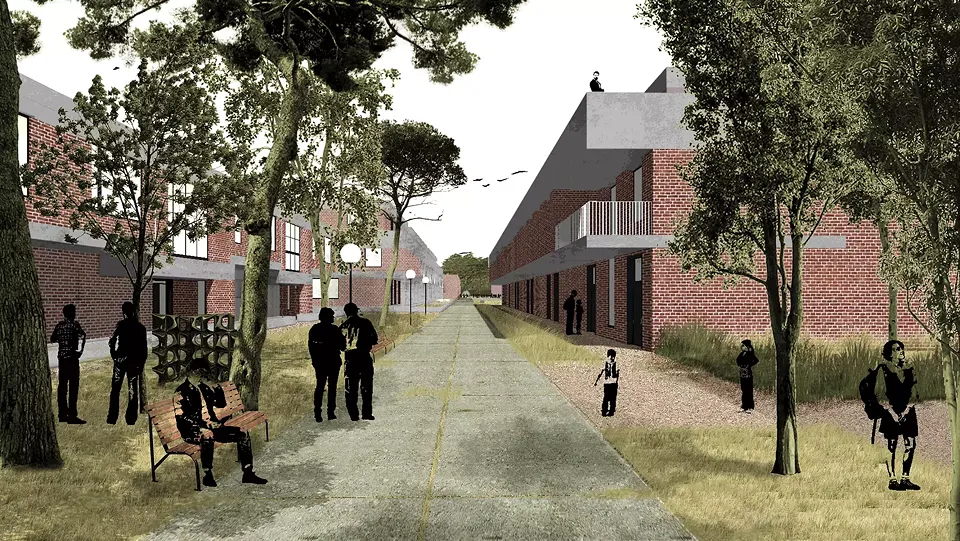 Gleissiedlung - Entrée dans le quartier