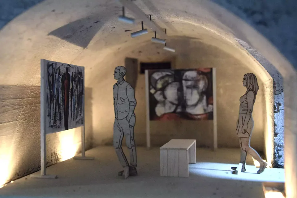 Ausstellungsraum Gewölbekeller | Detailmodell 1:20