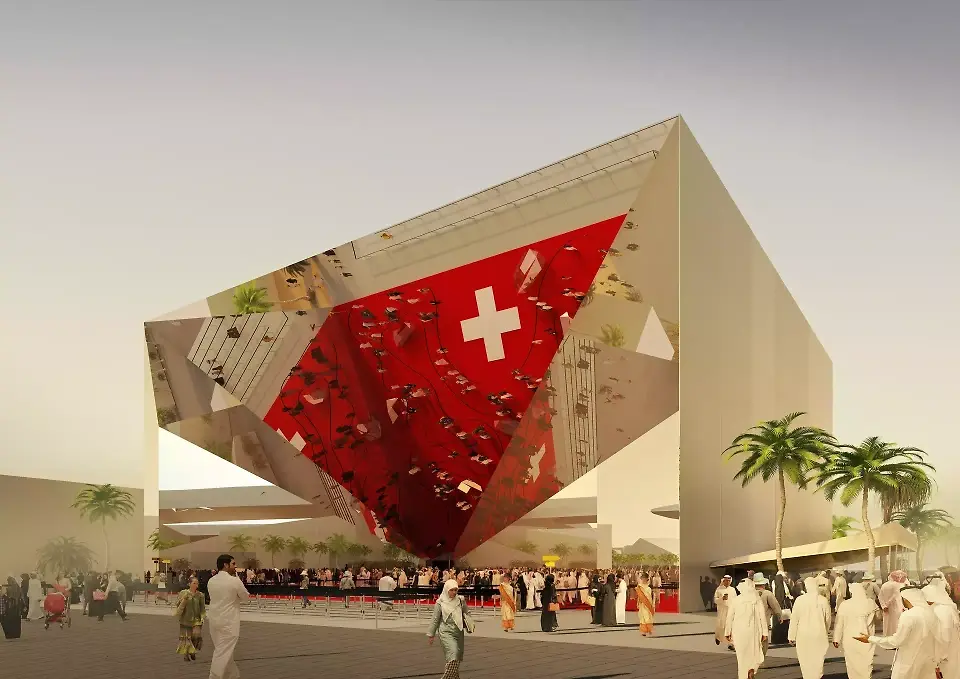 Schweizer Pavillon EXPO 2020 Dubai Visualisierung