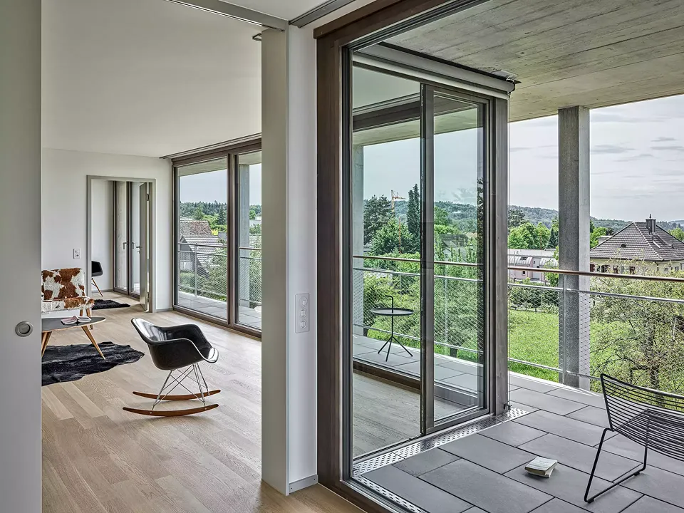 Wohnzimmer mit Terrasse